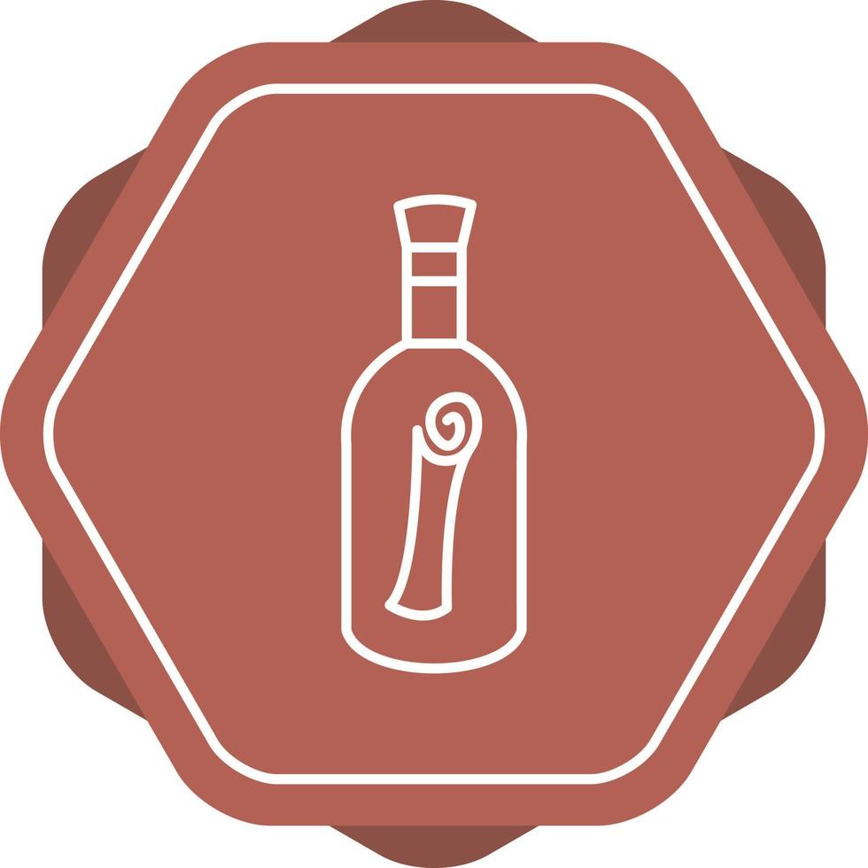 Symbol für die Flaschenlinie scrollen vektor