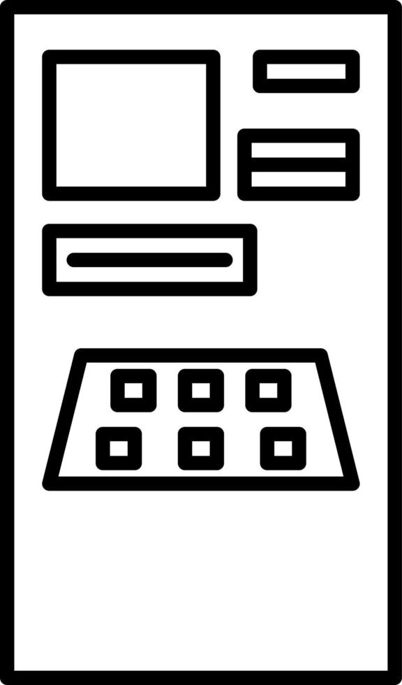 Symbol für Geldautomatenlinie vektor