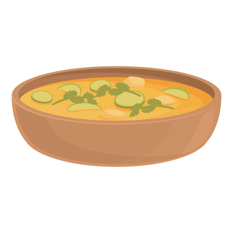 grönsaker soppa ikon tecknad serie vektor. kinesisk mat vektor