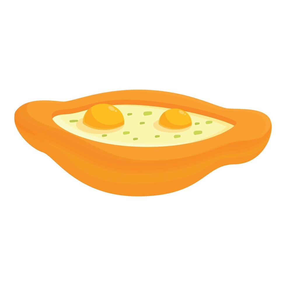 ei khachapuri symbol cartoon vektor. Brotküche vektor