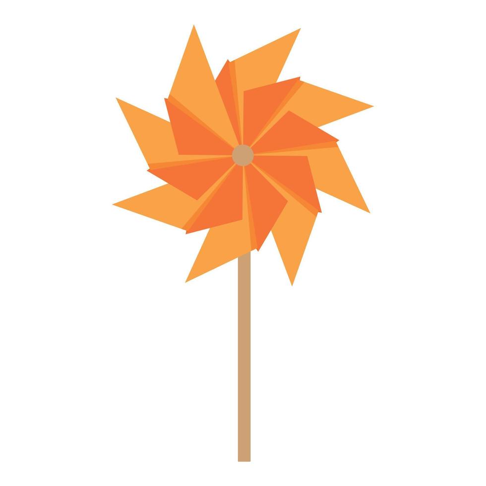 orange vindflöjel ikon tecknad serie vektor. leksak vind vektor