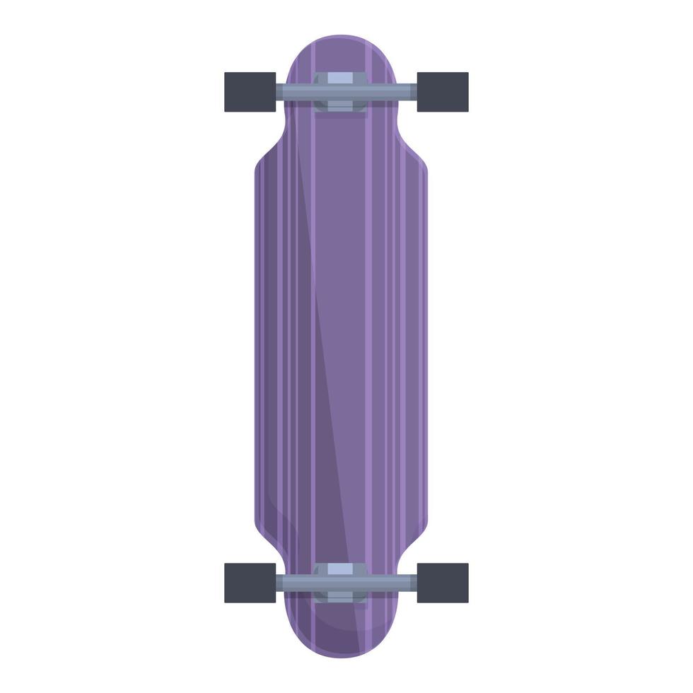 violett longboard ikon tecknad serie vektor. retro form vektor