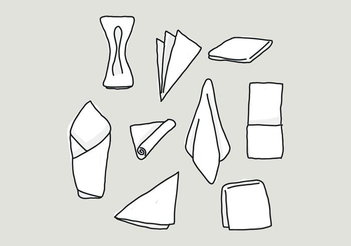 Handdrawn Set Of Napkin Vectors