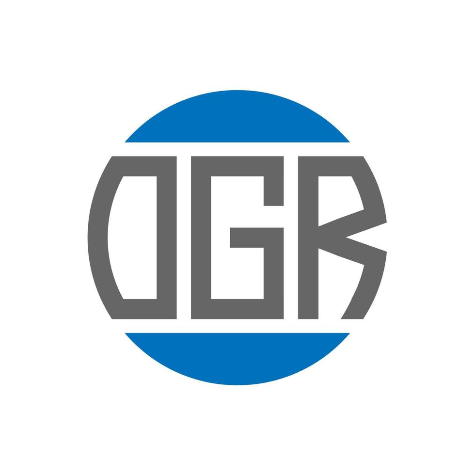 ogr brev logotyp design på vit bakgrund. ogr kreativ initialer cirkel logotyp begrepp. ogr brev design. vektor