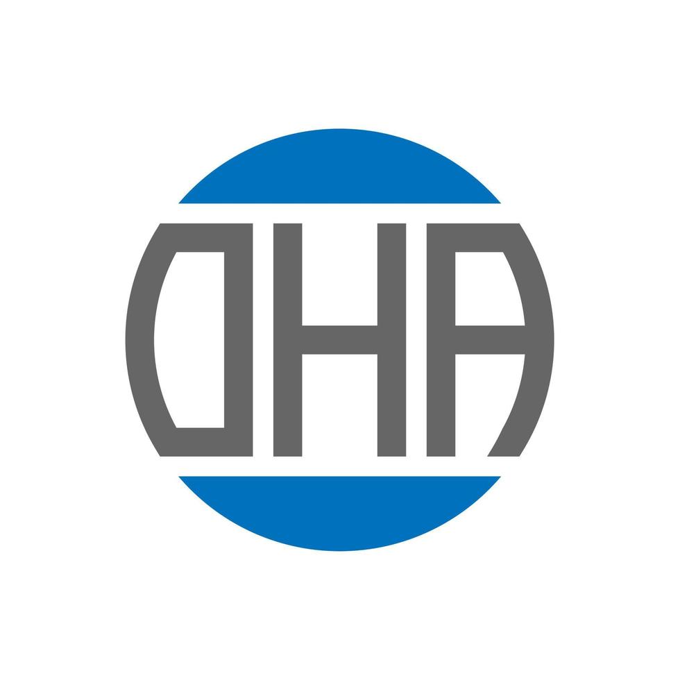 oha brev logotyp design på vit bakgrund. oha kreativ initialer cirkel logotyp begrepp. oha brev design. vektor