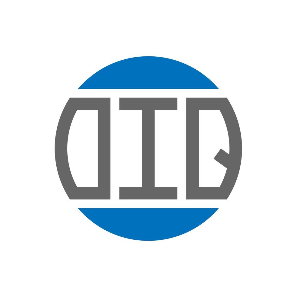 Oiq-Brief-Logo-Design auf weißem Hintergrund. oiq creative initials circle logo-konzept. oiq Briefgestaltung. vektor