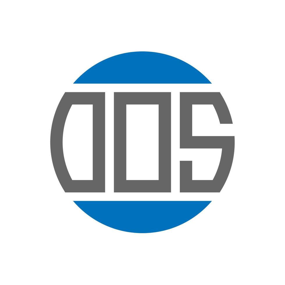 oos-Buchstaben-Logo-Design auf weißem Hintergrund. oos kreative Initialen Kreis Logo-Konzept. oos Briefgestaltung. vektor