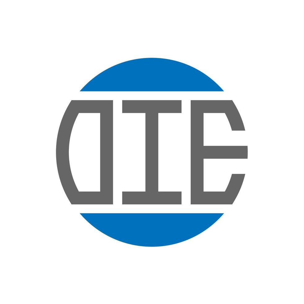 Oi-Brief-Logo-Design auf weißem Hintergrund. oie kreative Initialen Kreis Logo-Konzept. oie Briefgestaltung. vektor