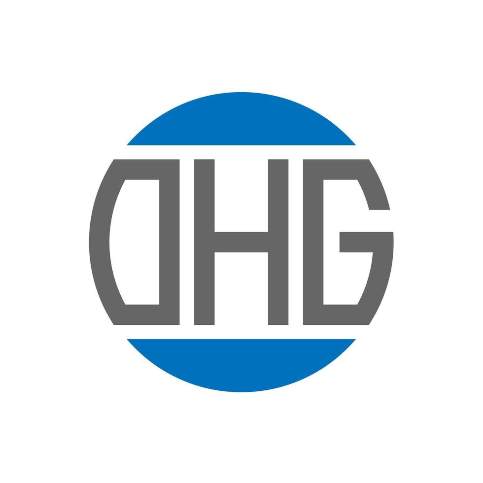ohg-Buchstaben-Logo-Design auf weißem Hintergrund. ohg kreative initialen kreis logokonzept. oh Briefgestaltung. vektor