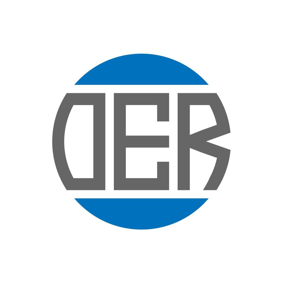 oer brev logotyp design på vit bakgrund. oer kreativ initialer cirkel logotyp begrepp. oer brev design. vektor