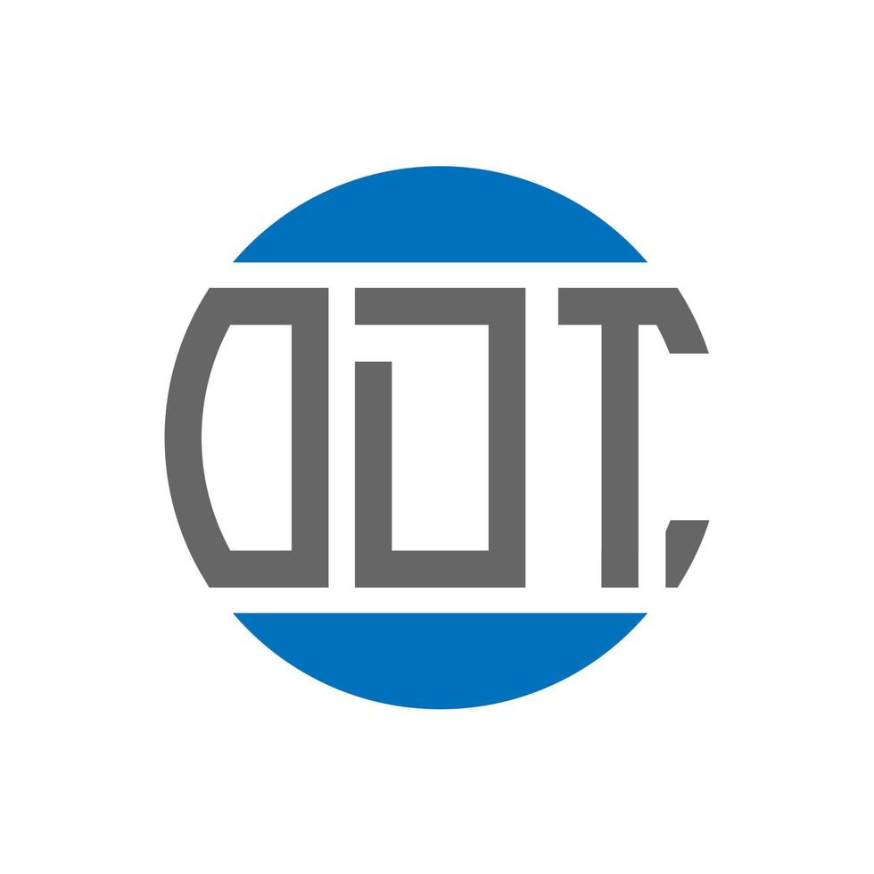 odt-Buchstaben-Logo-Design auf weißem Hintergrund. odt kreative Initialen Kreis Logo-Konzept. odt Briefgestaltung. vektor