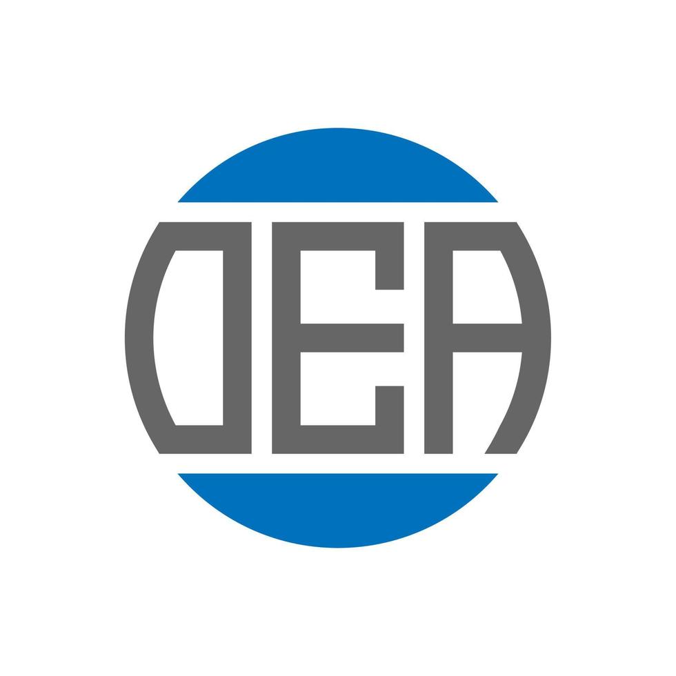 OEA-Brief-Logo-Design auf weißem Hintergrund. oea creative initials circle logo-konzept. oea Briefgestaltung. vektor