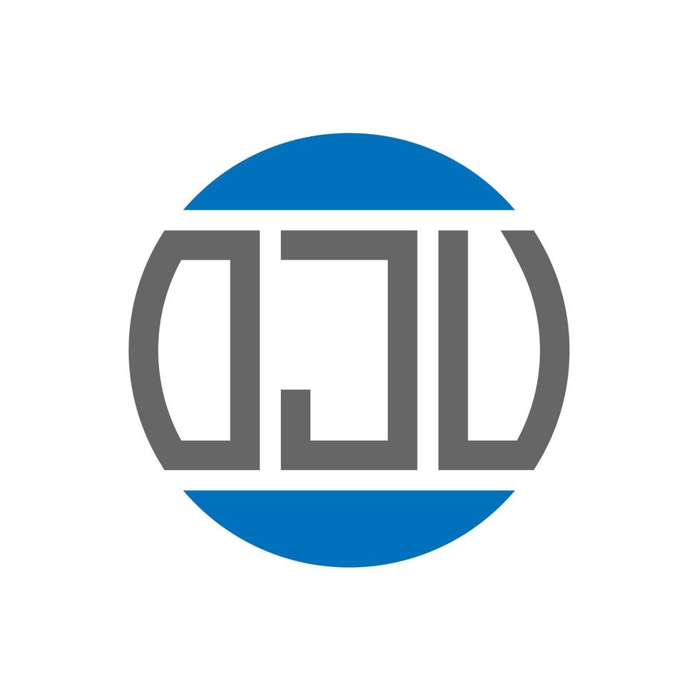 Oju-Brief-Logo-Design auf weißem Hintergrund. oju kreative Initialen Kreis Logo-Konzept. oju Briefgestaltung. vektor