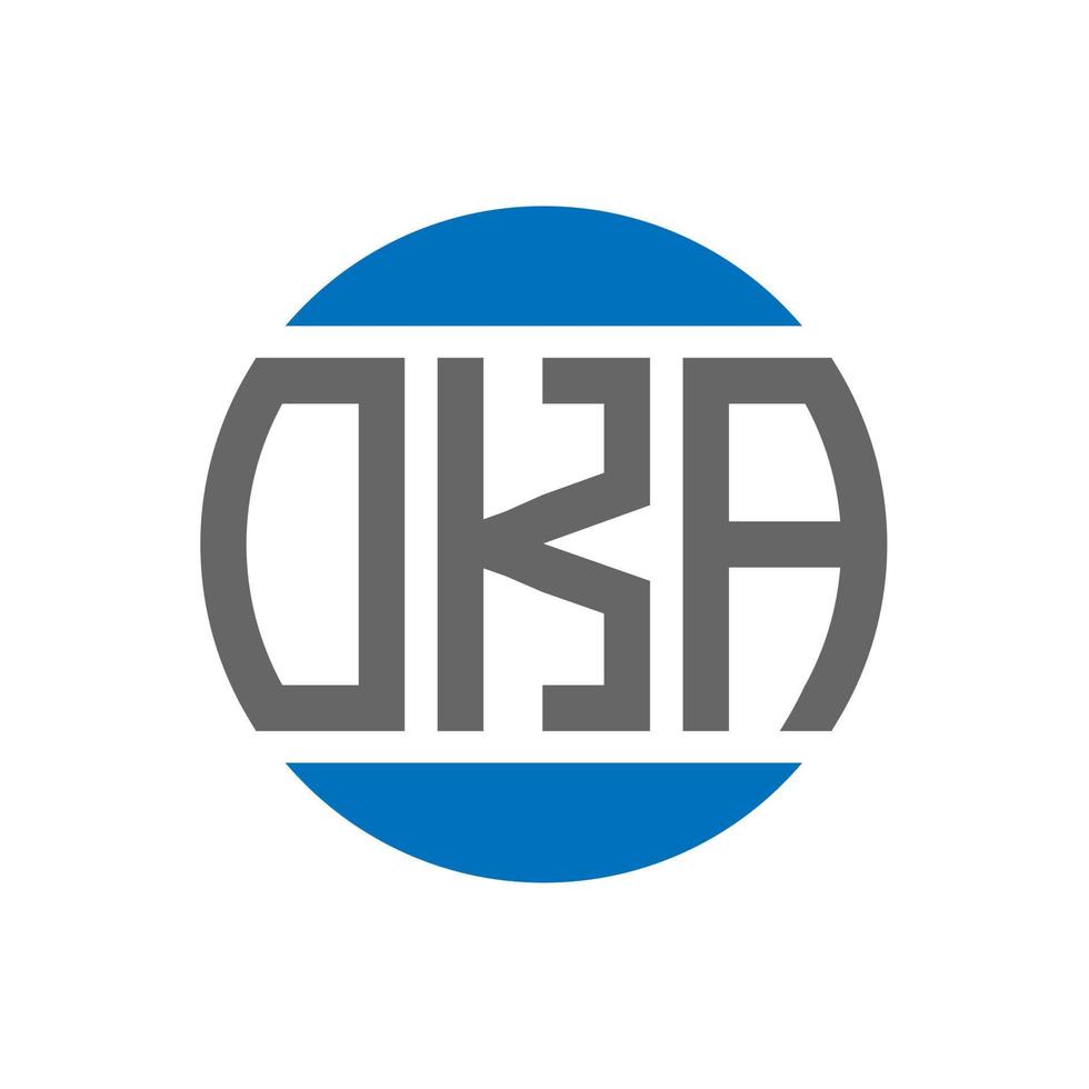 Ok Brief Logo Design auf weißem Hintergrund. oka kreative Initialen Kreis-Logo-Konzept. Ok Briefgestaltung. vektor