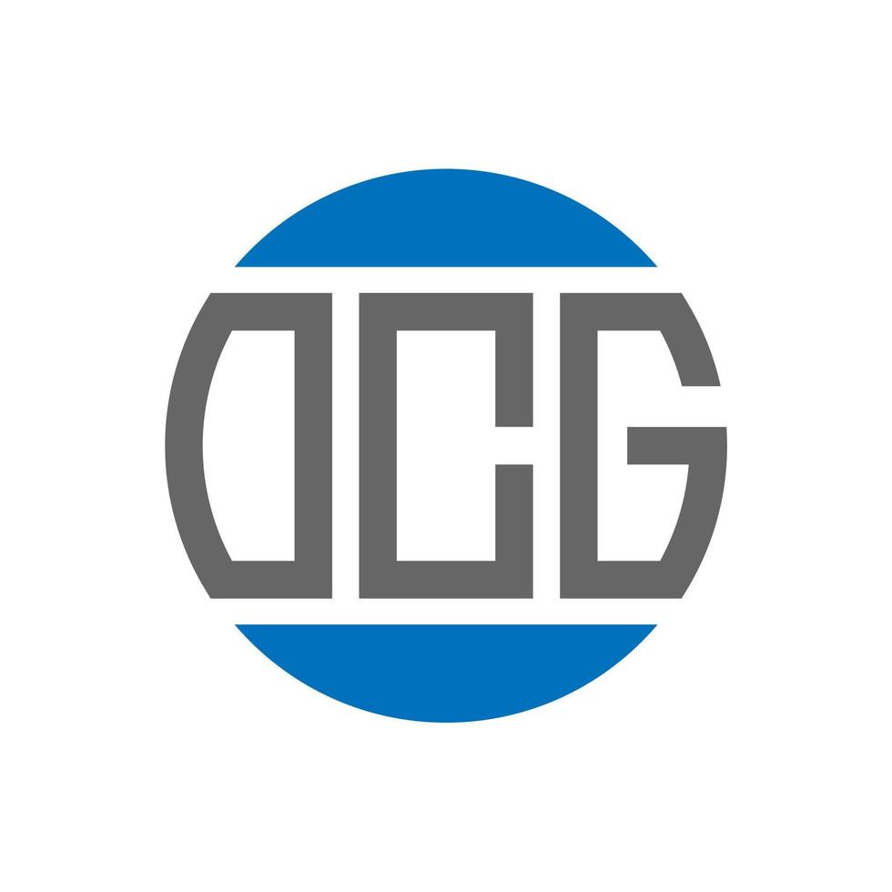OCG-Brief-Logo-Design auf weißem Hintergrund. ocg kreative Initialen Kreis Logo-Konzept. OCG-Briefgestaltung. vektor