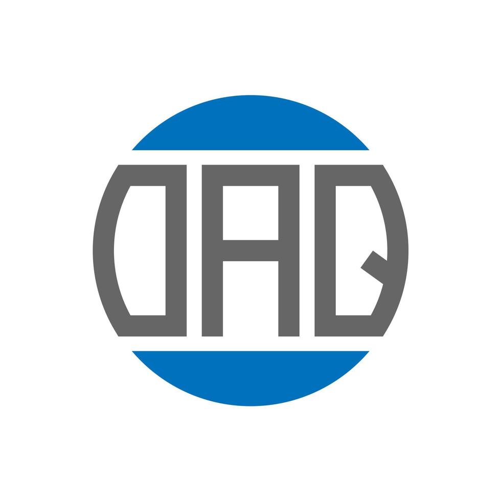 Oaq-Buchstaben-Logo-Design auf weißem Hintergrund. oaq creative initials circle logo-konzept. oaq Briefdesign. vektor