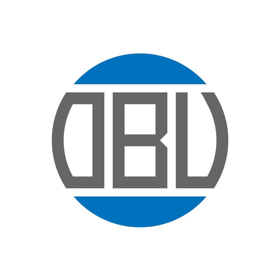 Obu-Brief-Logo-Design auf weißem Hintergrund. Obu kreative Initialen Kreis Logo-Konzept. Obu-Buchstaben-Design. vektor
