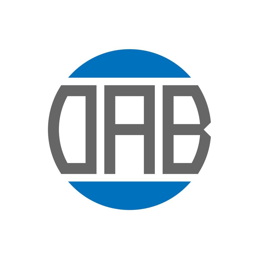 oab brev logotyp design på vit bakgrund. oab kreativ initialer cirkel logotyp begrepp. oab brev design. vektor