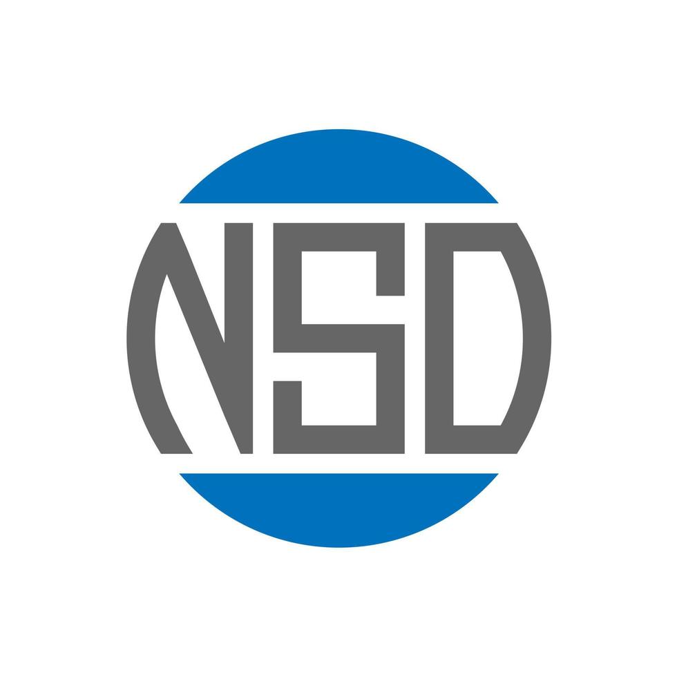nso-Brief-Logo-Design auf weißem Hintergrund. nso kreative Initialen Kreis-Logo-Konzept. nso Briefgestaltung. vektor