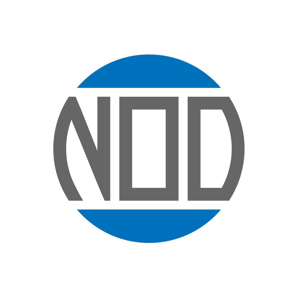 Noo-Brief-Logo-Design auf weißem Hintergrund. noo kreative Initialen Kreis Logo-Konzept. Noo Briefdesign. vektor