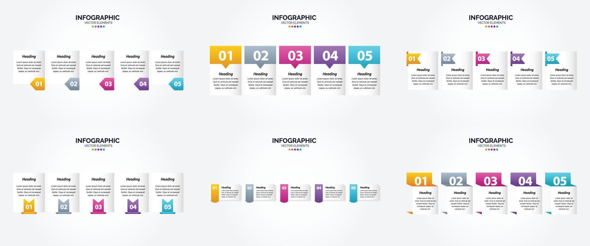 flaches Designset der Vektorillustrations-Infografiken für Werbebroschürenflieger und -zeitschrift vektor