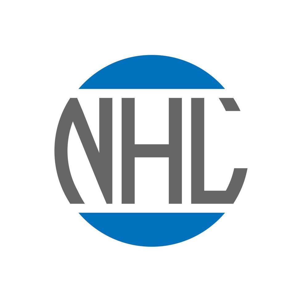 Nhl-Brief-Logo-Design auf weißem Hintergrund. nhl kreative Initialen Kreis Logo-Konzept. nhl Briefgestaltung. vektor