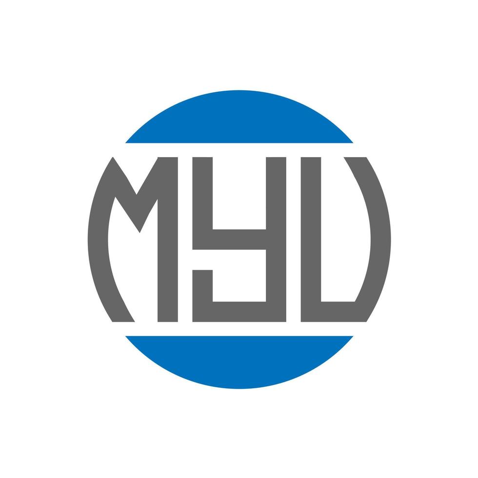 Myv-Brief-Logo-Design auf weißem Hintergrund. myv creative initials circle logo-konzept. myv Briefdesign. vektor