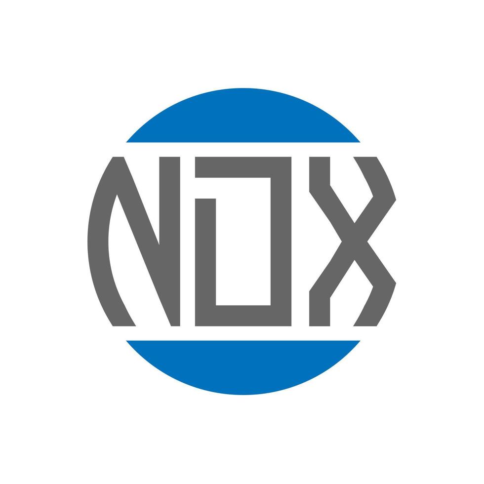ndx-Brief-Logo-Design auf weißem Hintergrund. ndx creative initials circle logo-konzept. ndx Briefgestaltung. vektor