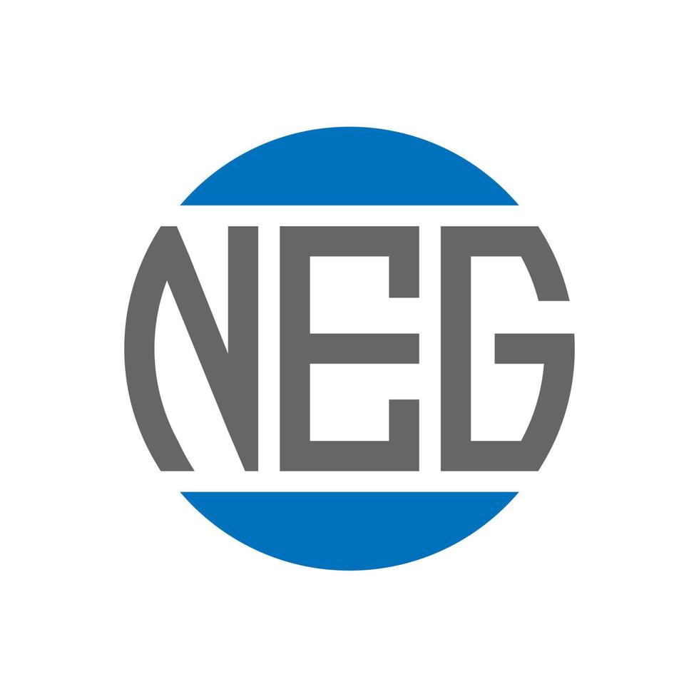 Neg-Buchstaben-Logo-Design auf weißem Hintergrund. negative kreative Initialen Kreis Logo-Konzept. negative Briefgestaltung. vektor