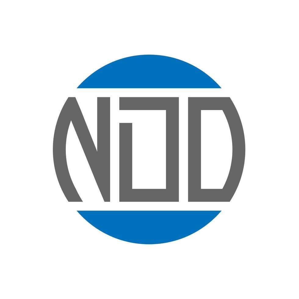 Ndo-Brief-Logo-Design auf weißem Hintergrund. ndo kreative Initialen Kreis Logo-Konzept. ndo Briefgestaltung. vektor