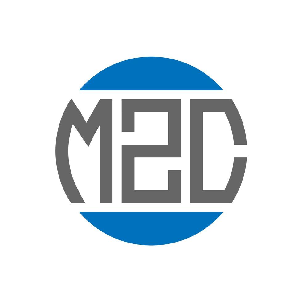 mzc-Brief-Logo-Design auf weißem Hintergrund. mzc kreative Initialen Kreis Logo-Konzept. mzc-Briefgestaltung. vektor