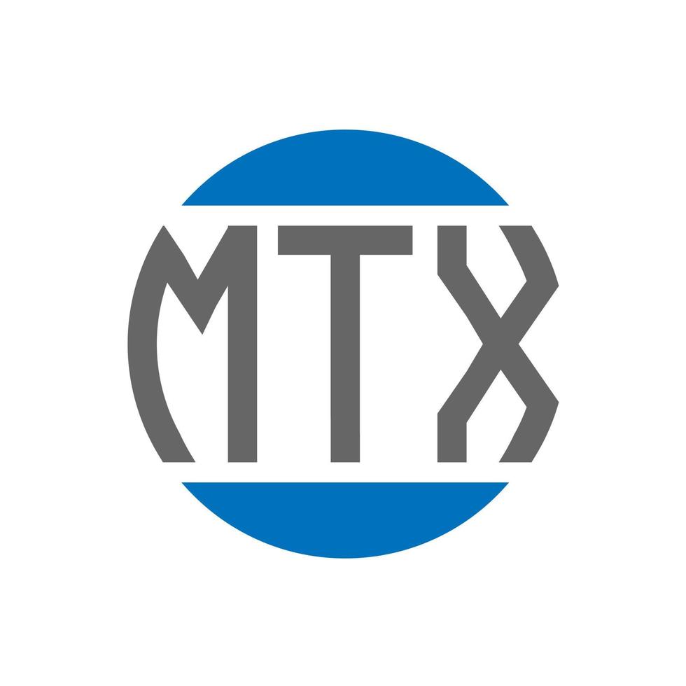 mtx brev logotyp design på vit bakgrund. mtx kreativ initialer cirkel logotyp begrepp. mtx brev design. vektor