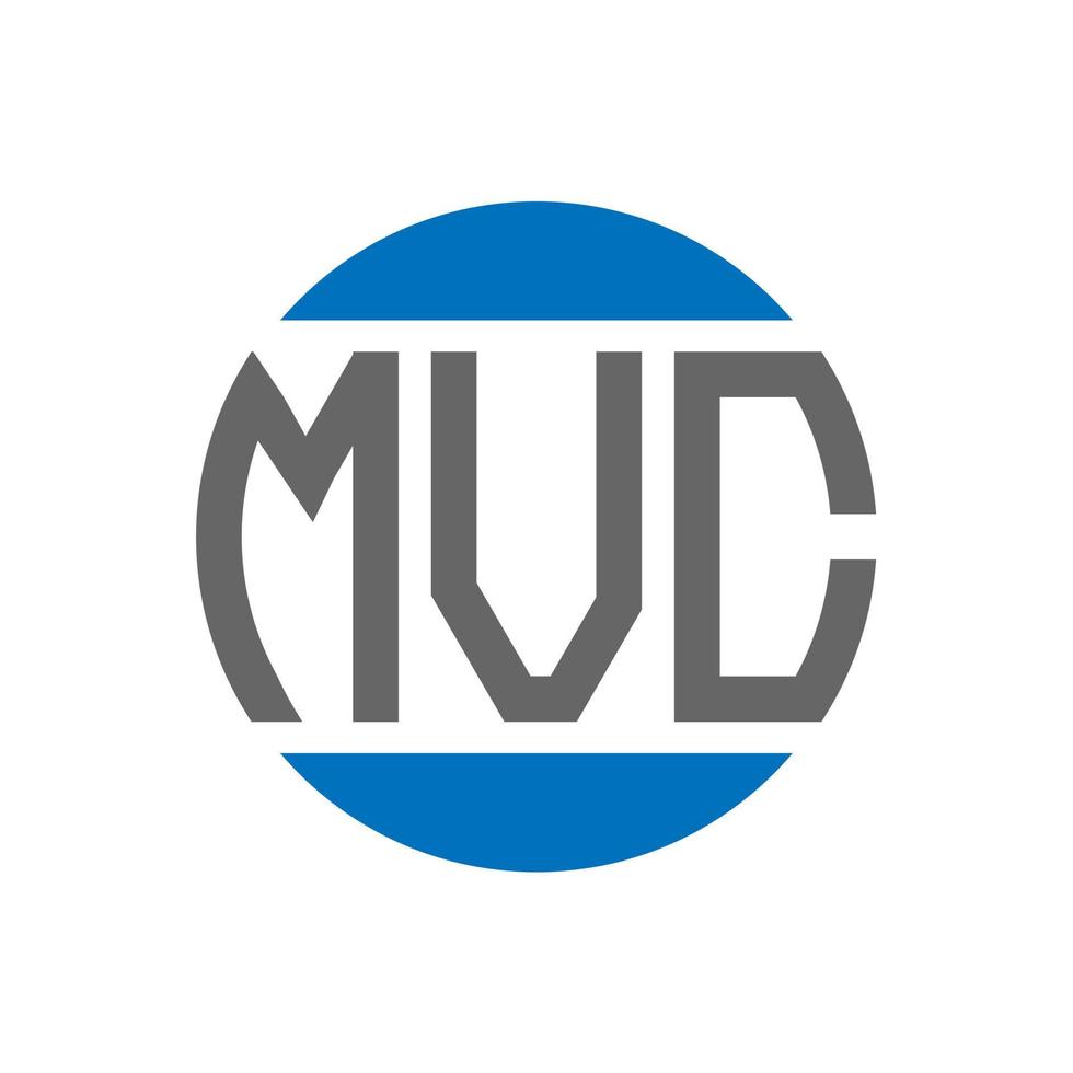 mvc-Brief-Logo-Design auf weißem Hintergrund. Mvc kreative Initialen Kreis Logo-Konzept. mvc Briefgestaltung. vektor