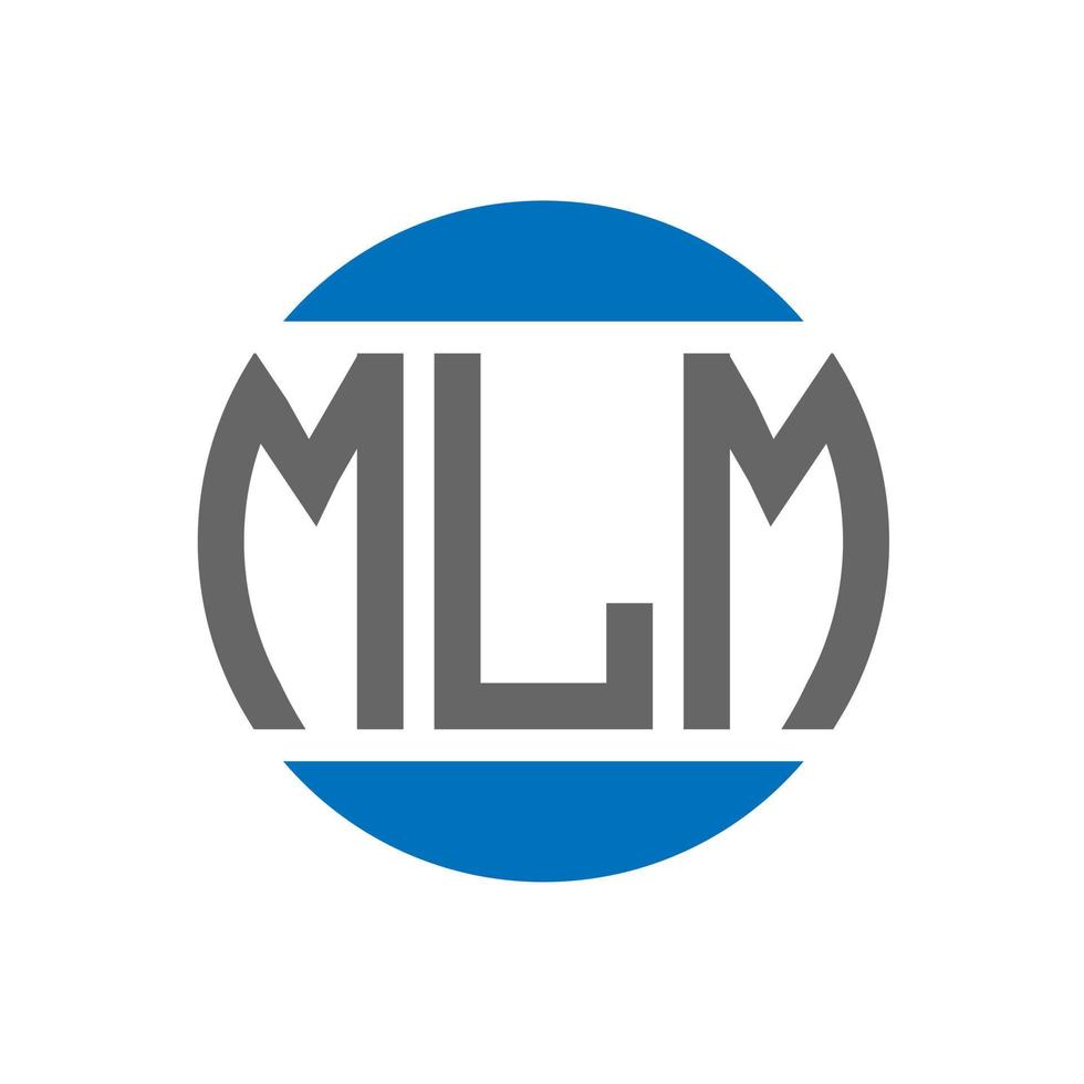 mlm-Brief-Logo-Design auf weißem Hintergrund. mlm kreative Initialen Kreis Logo-Konzept. mlm Briefgestaltung. vektor