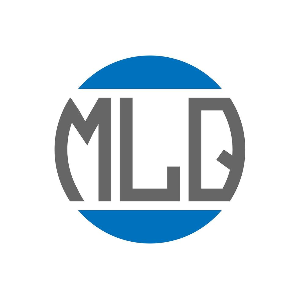 mlq-Buchstaben-Logo-Design auf weißem Hintergrund. mlq kreative Initialen Kreis Logo-Konzept. mlq Briefgestaltung. vektor