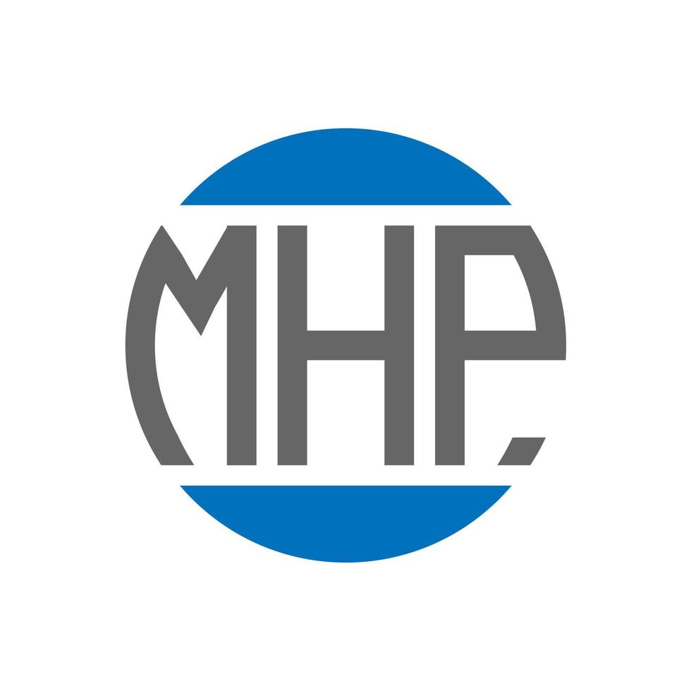 mhp-Brief-Logo-Design auf weißem Hintergrund. mhp creative initials circle logo-konzept. mhp Briefgestaltung. vektor