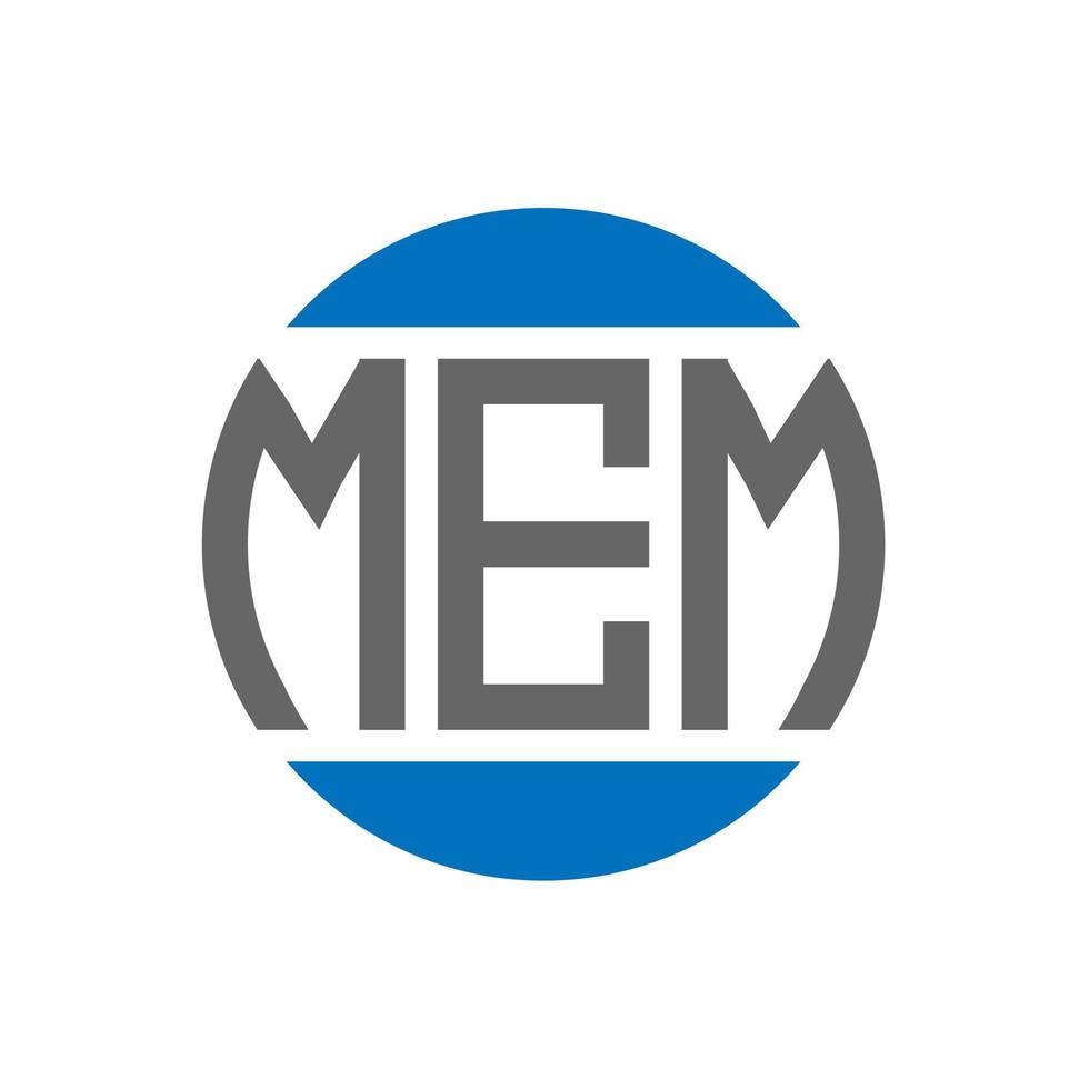 mem brev logotyp design på vit bakgrund. mem kreativ initialer cirkel logotyp begrepp. mem brev design. vektor