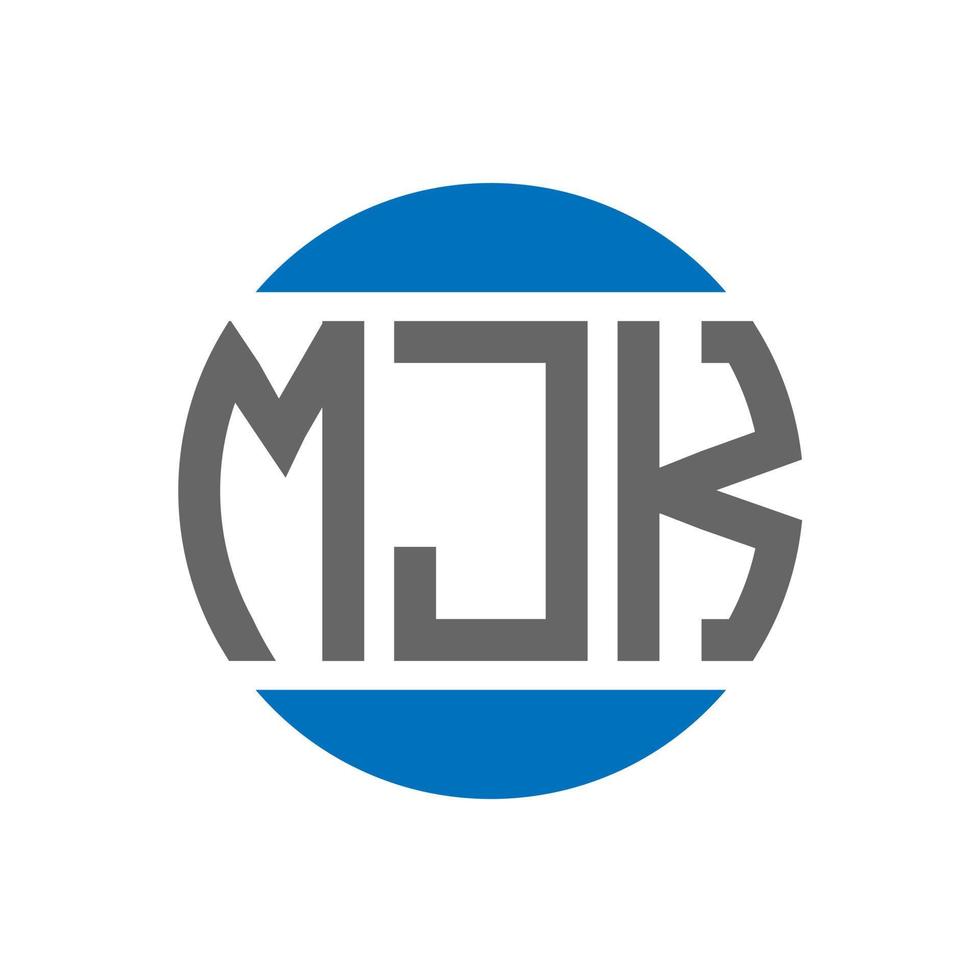 mjk brev logotyp design på vit bakgrund. mjk kreativ initialer cirkel logotyp begrepp. mjk brev design. vektor