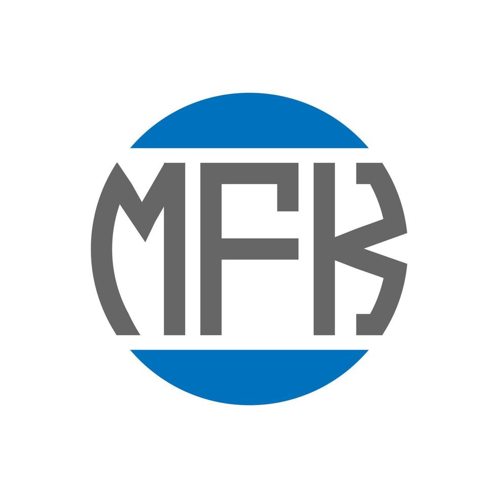 mfk-Brief-Logo-Design auf weißem Hintergrund. mfk creative initials circle logo-konzept. mfk Briefgestaltung. vektor