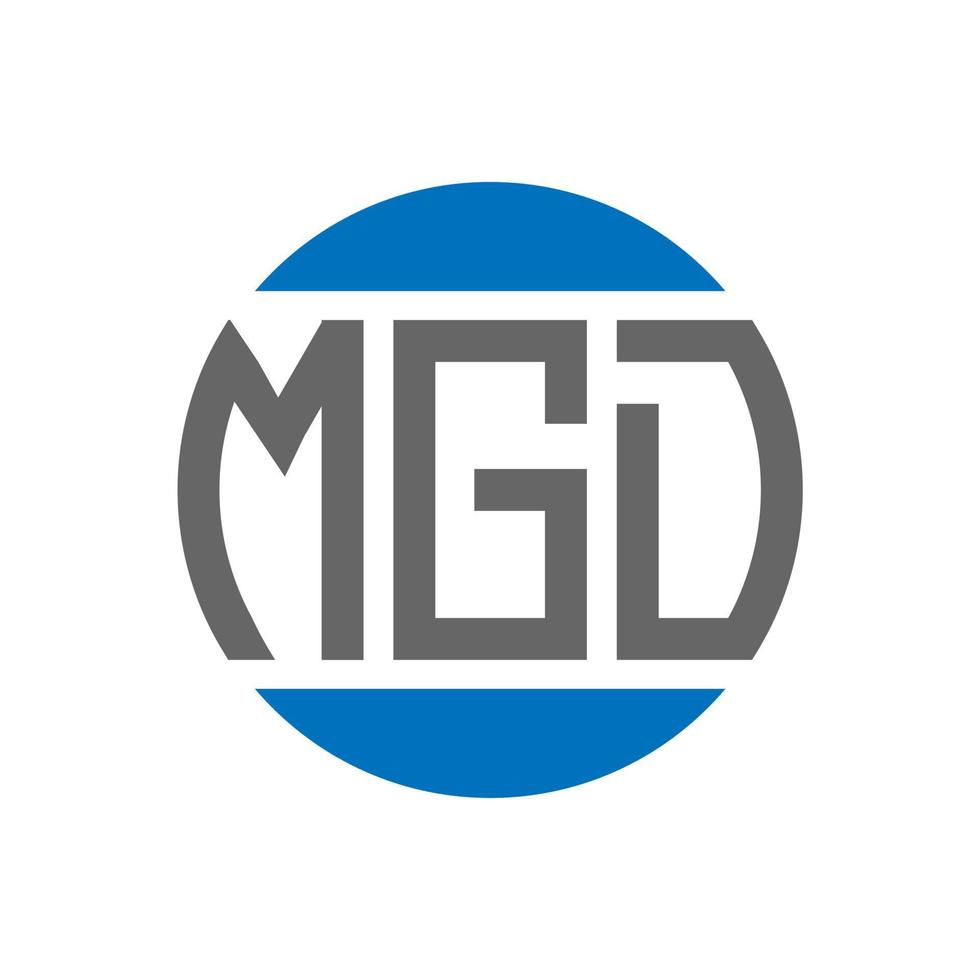 mgd-Brief-Logo-Design auf weißem Hintergrund. mgd kreatives Initialen-Kreis-Logo-Konzept. mgd-Briefgestaltung. vektor