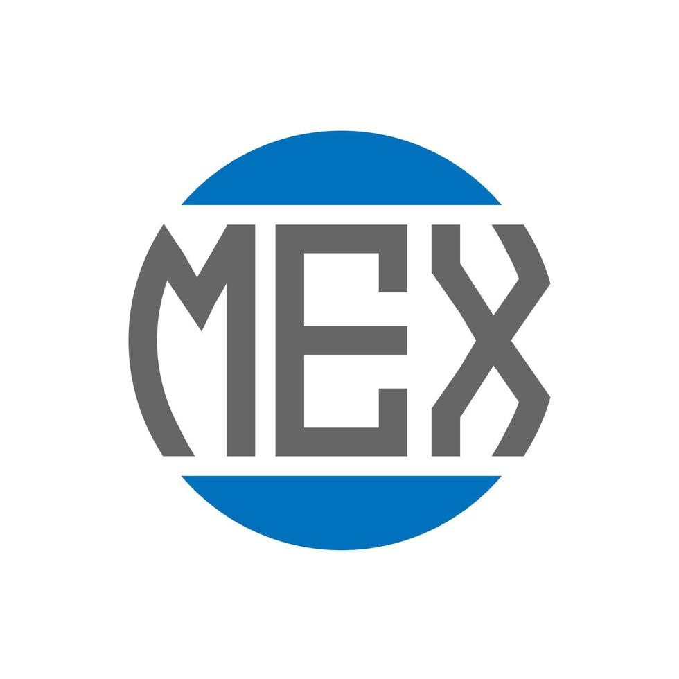 mex brev logotyp design på vit bakgrund. mex kreativ initialer cirkel logotyp begrepp. mex brev design. vektor