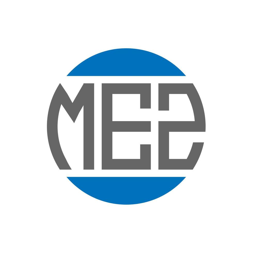 Mez-Brief-Logo-Design auf weißem Hintergrund. mez kreative initialen kreis logokonzept. Mez Briefgestaltung. vektor