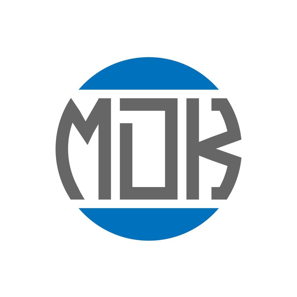 mdk-Brief-Logo-Design auf weißem Hintergrund. mdk creative initials circle logo-konzept. mdk Briefgestaltung. vektor