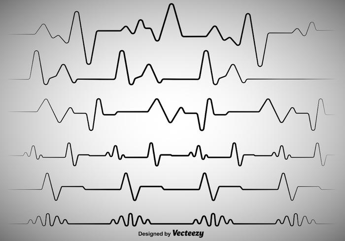 Vektor-Illustration Herz Rhythmus Ekg Vektor