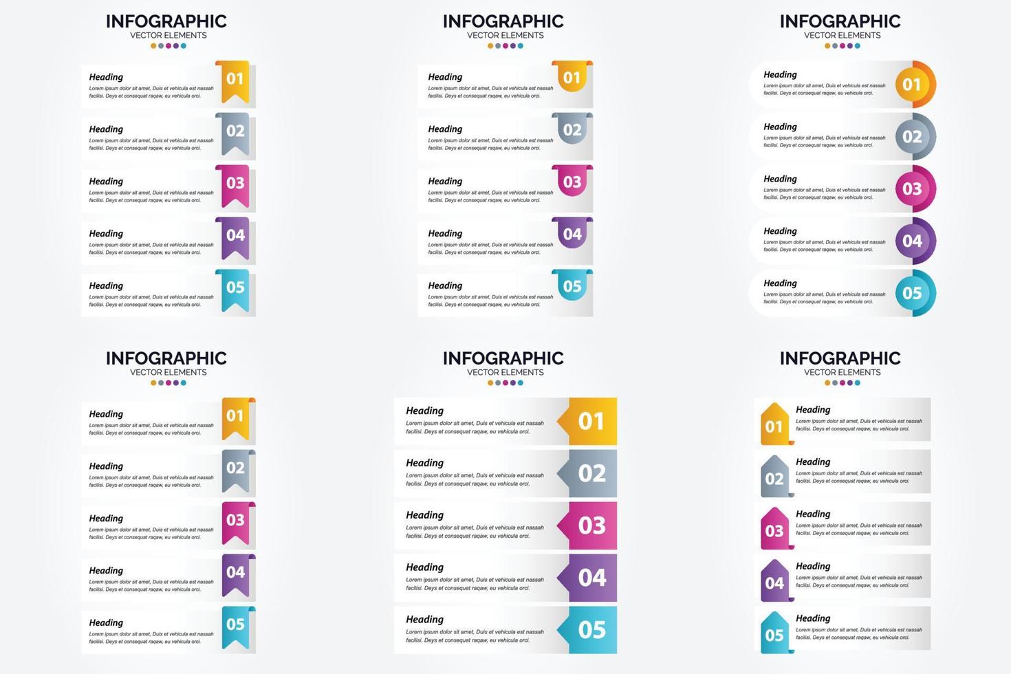 flaches Designset der Vektorillustrations-Infografiken für Werbebroschürenflieger und -zeitschrift vektor