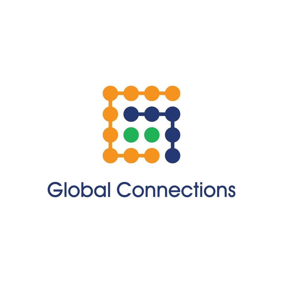 global anslutningar logotyp inspirationer, finansiera företag, Bank logotyp vektor