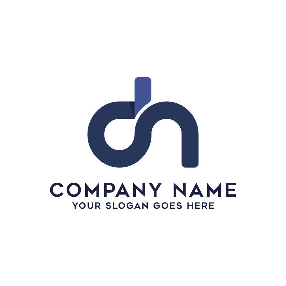 dh-Logo-Designs, Inspirationen für d- und h-Anfangsnamen, vektor