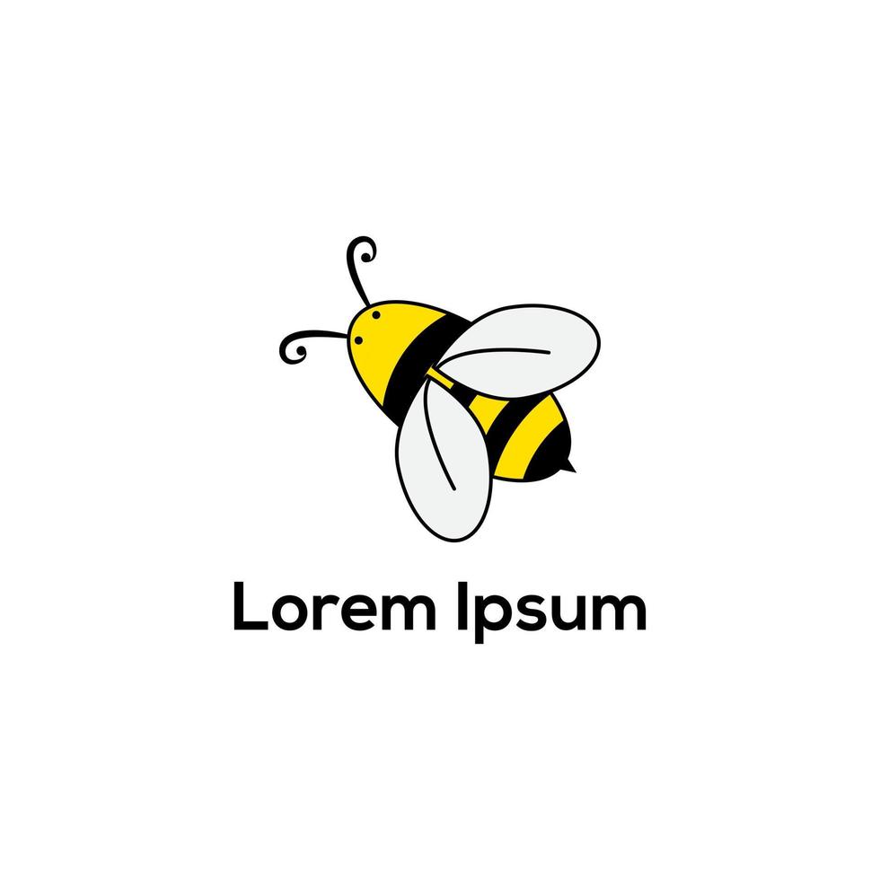 Beschäftigtes Bienen-Logo-Design, Inspiration für intelligente Arbeiter-Logos vektor