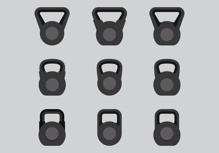 kettlebell icons vektor