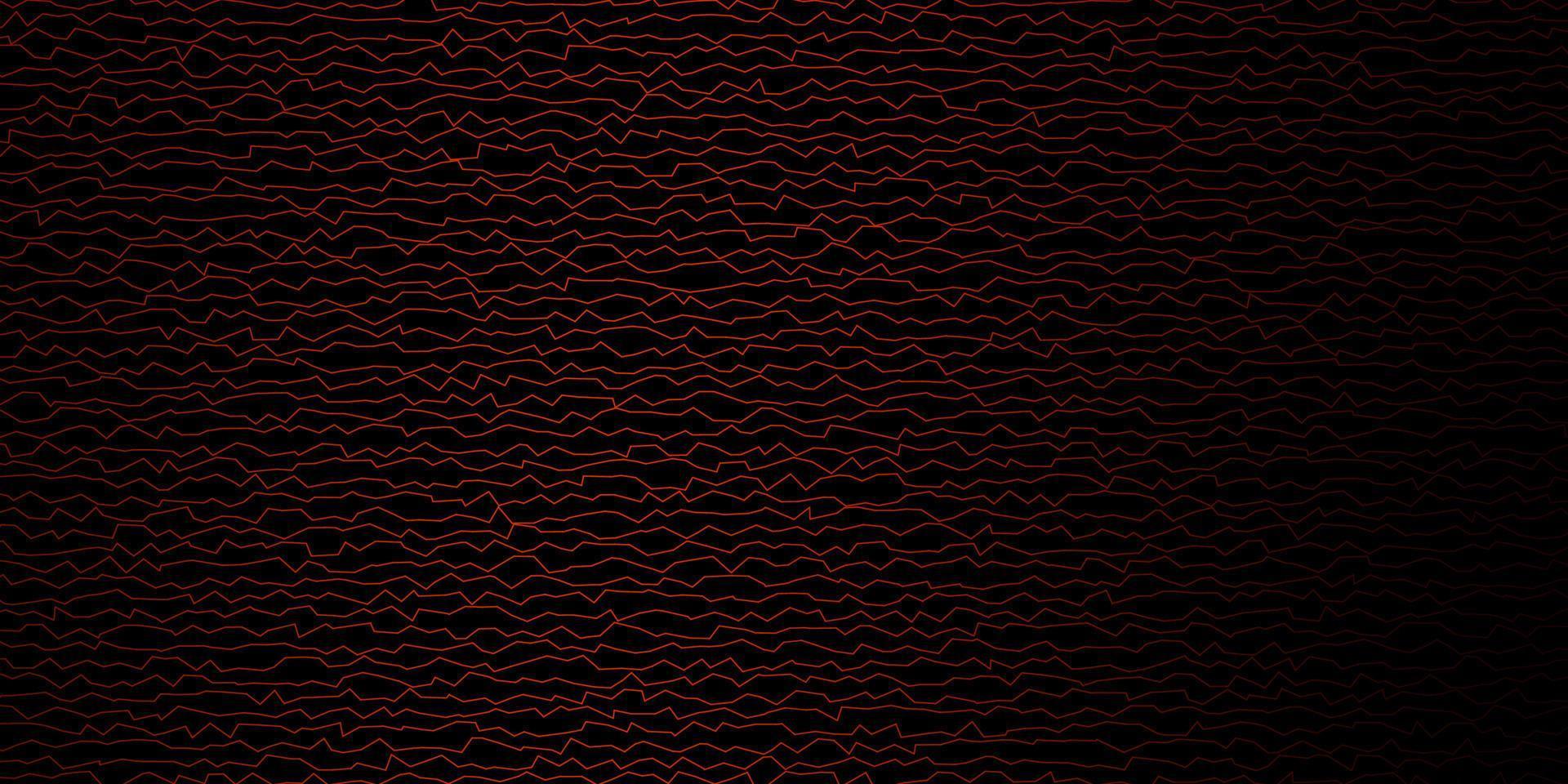 dunkelorange Vektorschablone mit gekrümmten Linien. vektor
